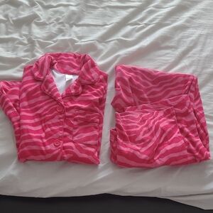 Pink Zebra Print Kids Pajamas